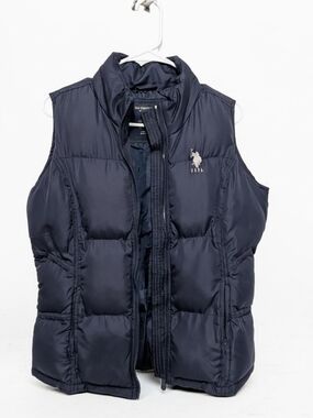 U.S. Polo Assn. Blue Puffer Vest New Without Tags With 2 Front Pockets Size (M)